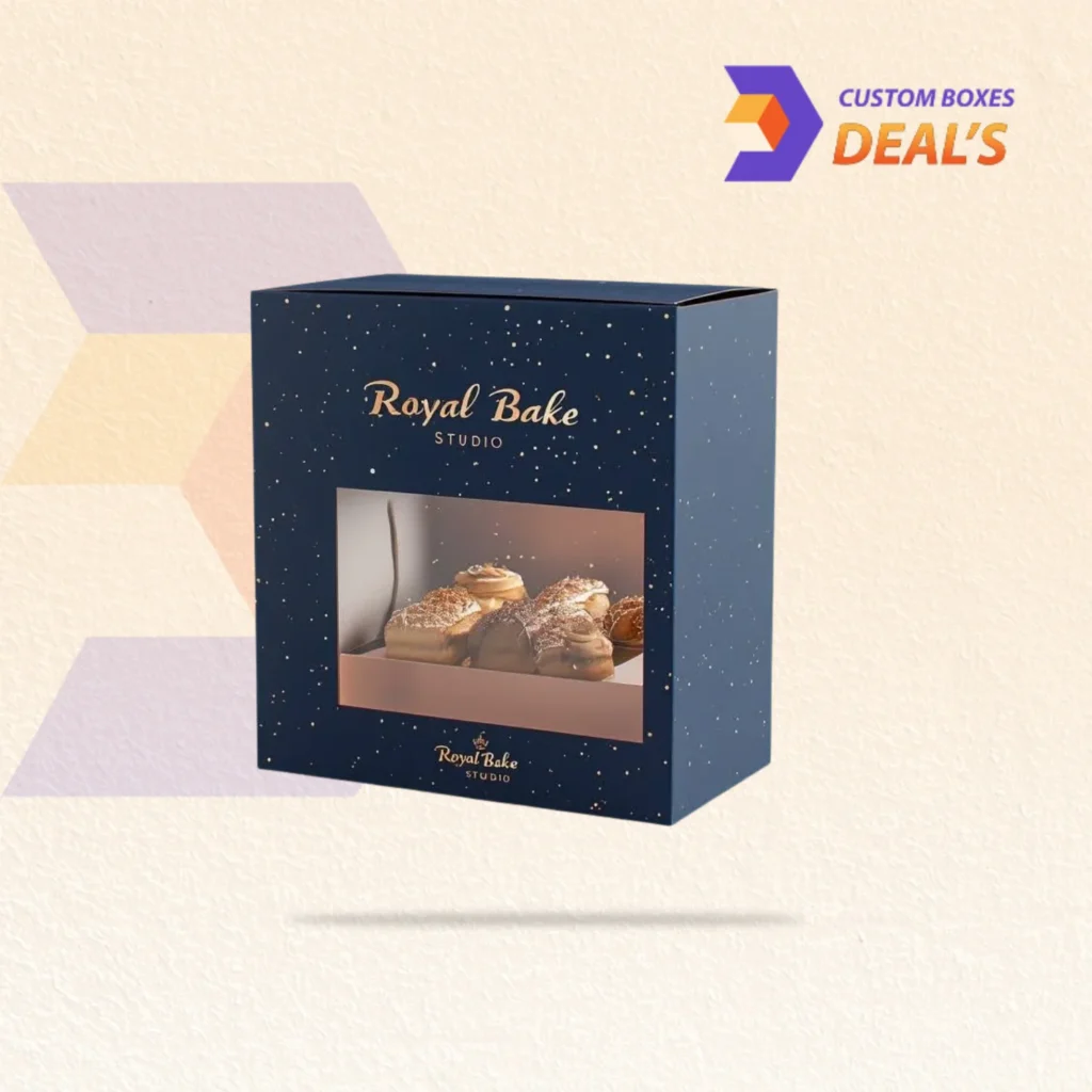 Muffin box with window for clear bakery display and fresh presentation