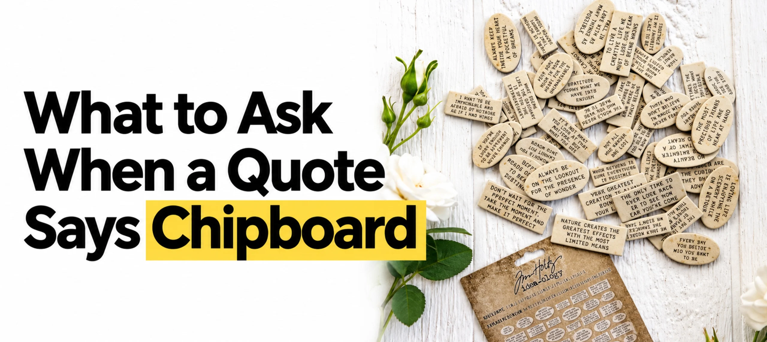 What to Ask When a Quote Says Chipboard